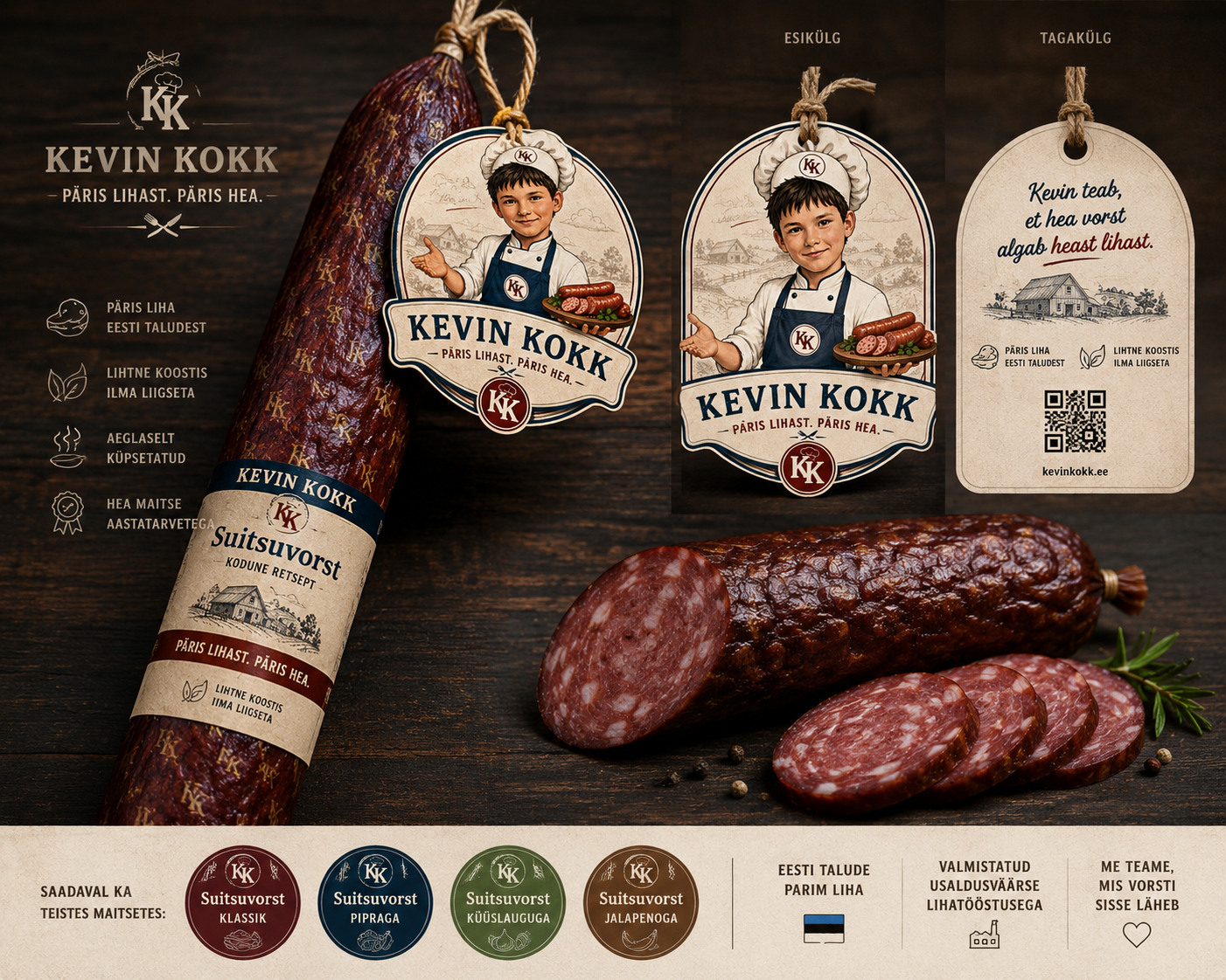 Kevin Kokk suitsuvorst packaging concept